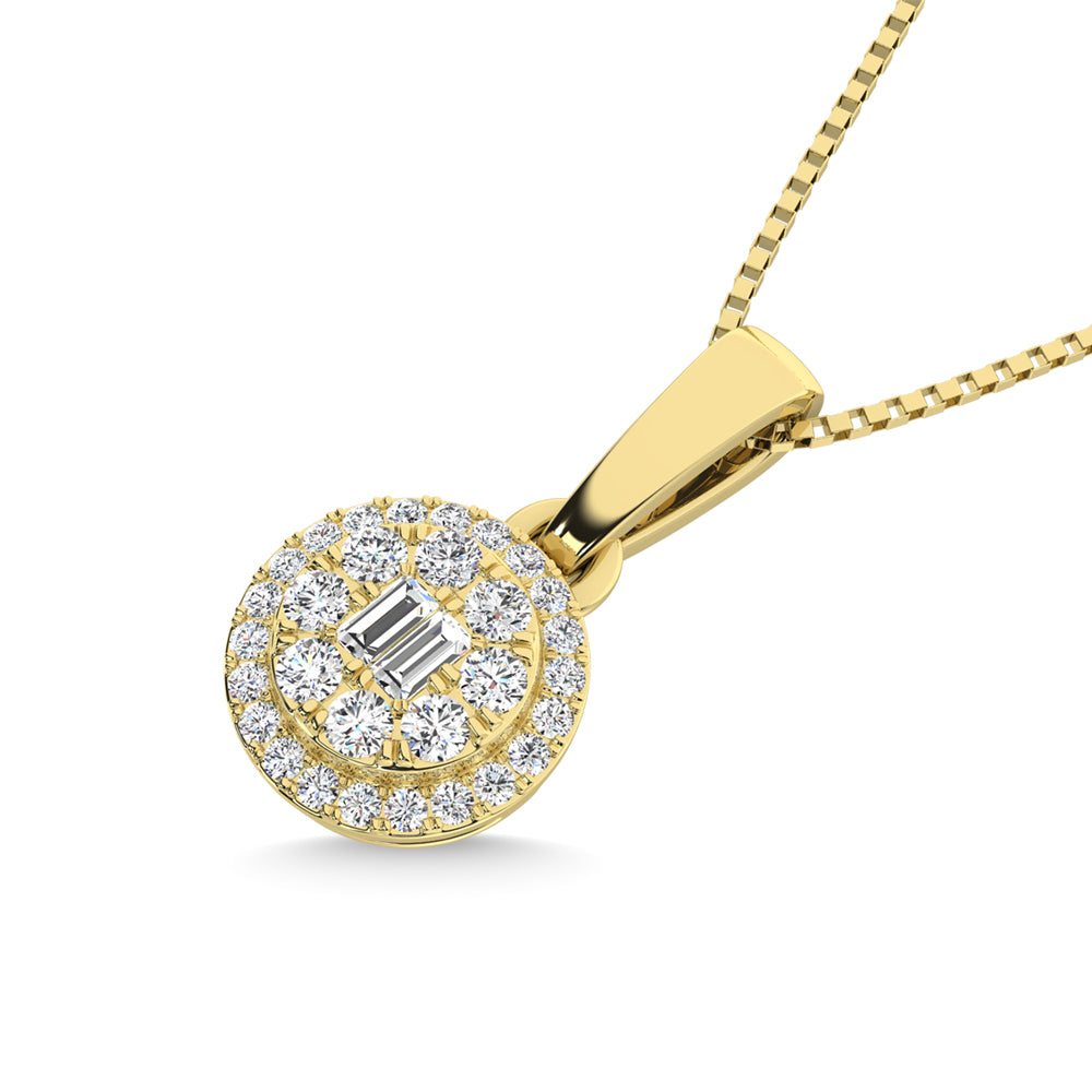 1/3 ct. 14K Yellow Gold Diamond Fashion Pendant