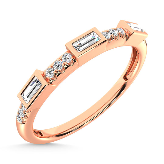 1/8 ct. 14K Rose Gold Diamond Stack Band