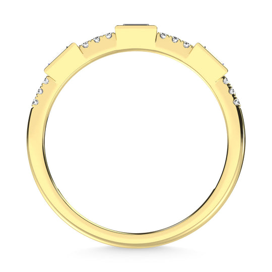1/8 carat total 14k yellow gold diamond stack band