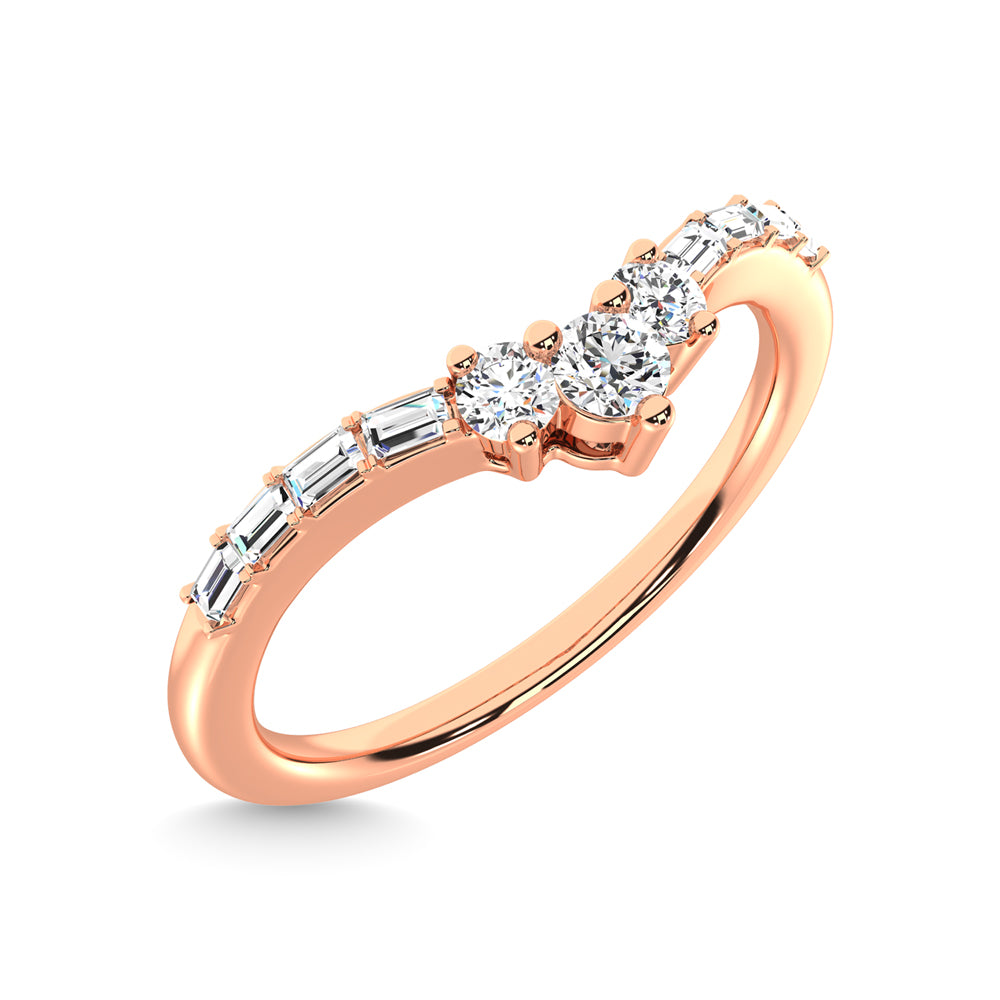 1/6 ct. tw. 14K Rose Gold Diamond Chevron Band