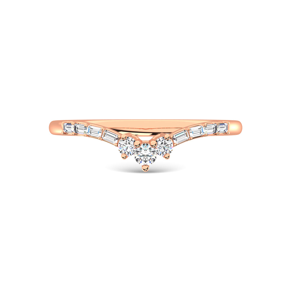 1/6 ct. tw. 14K Rose Gold Diamond Chevron Band