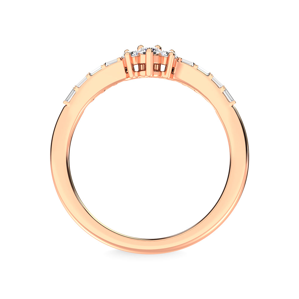 1/6 ct. tw. 14K Rose Gold Diamond Chevron Band