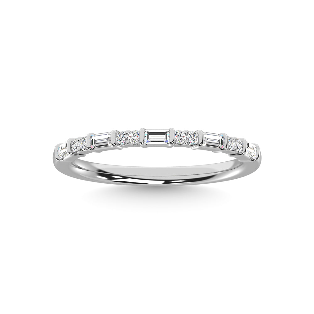 14K White Gold Diamond 1/5 ct tw. Stackable band