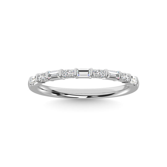14K White Gold Diamond 1/5 ct tw. Stackable band