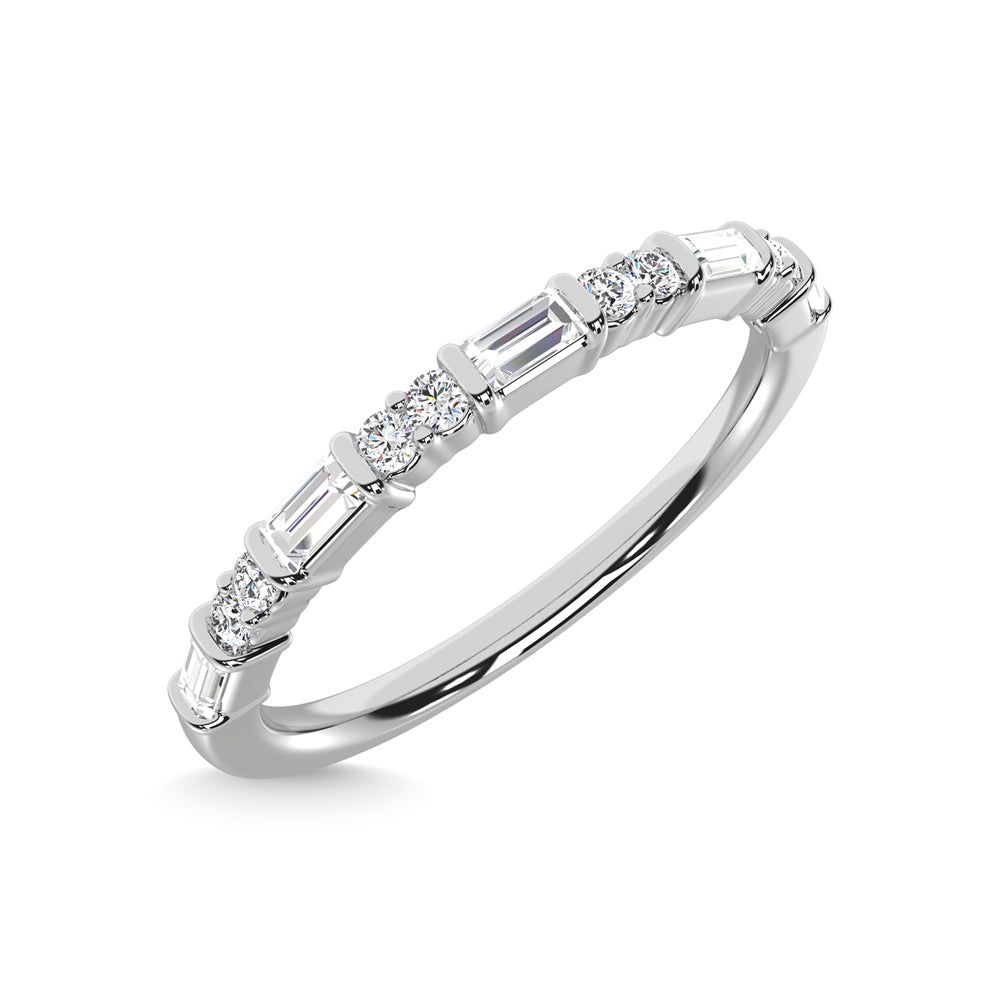 14K White Gold Diamond 1/5 ct tw. Stackable band