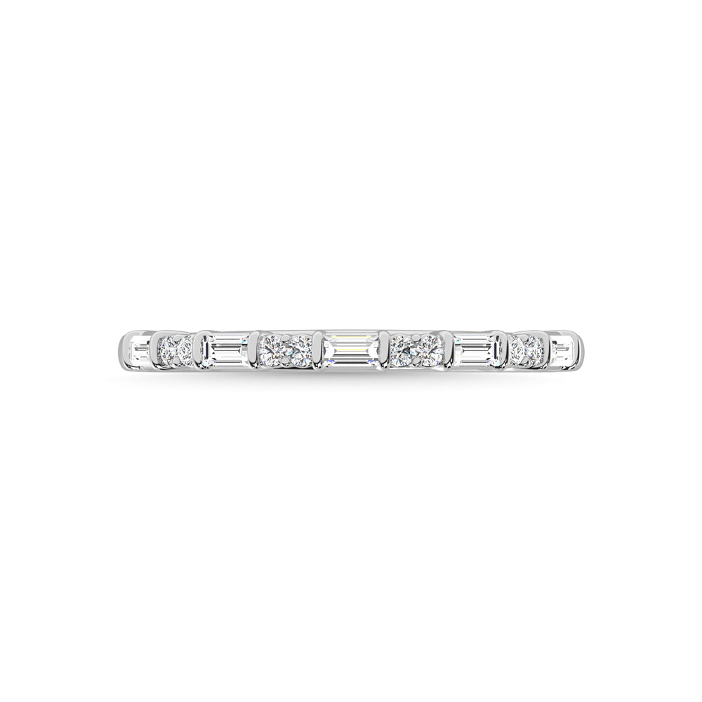 14K White Gold Diamond 1/5 ct tw. Stackable band