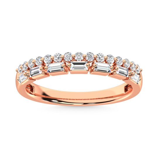 1/3 ct. tw. Diamond in 14K Rose Gold. Stack Band