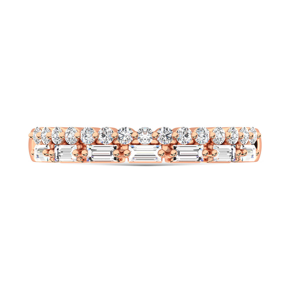 1/3 ct. tw. Diamond in 14K Rose Gold. Stack Band