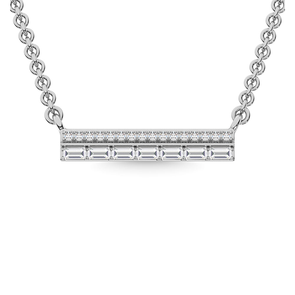 1/5 carat total 14K white gold diamond fashion necklace