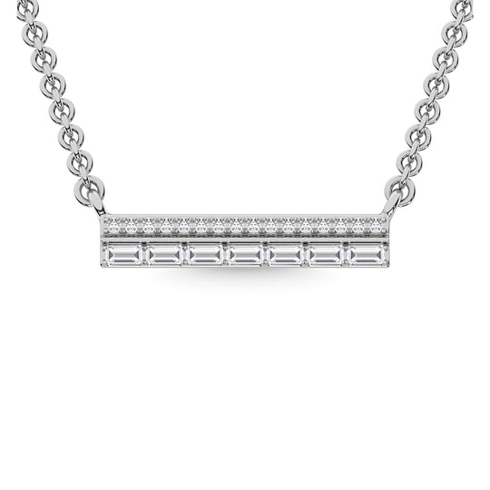 1/5 carat total 14K white gold diamond fashion necklace