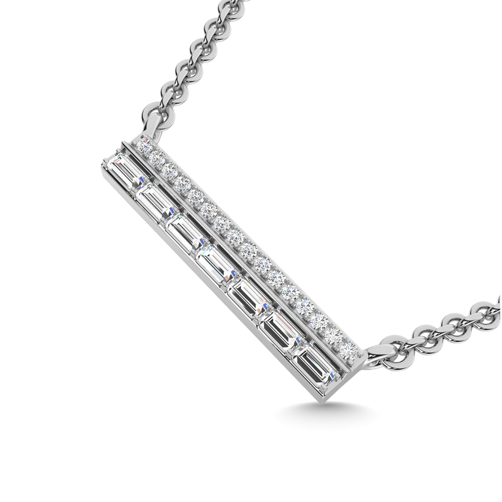 1/5 carat total 14K white gold diamond fashion necklace