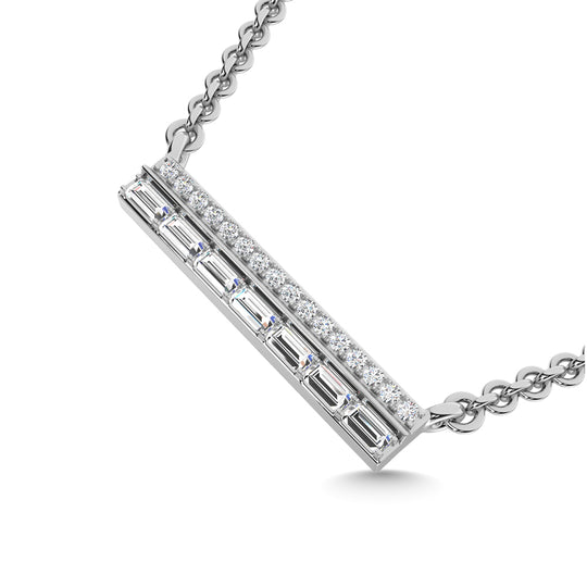 1/5 carat total 14K white gold diamond fashion necklace