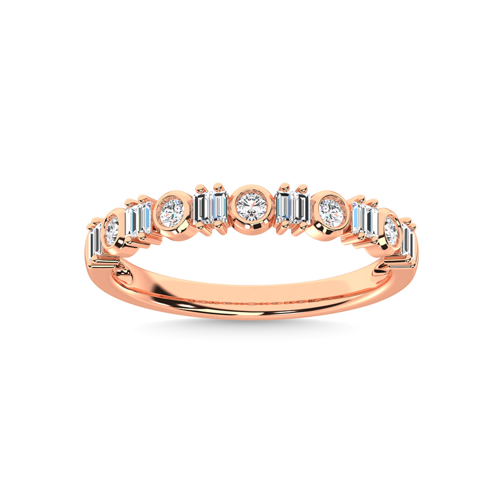 1/4 ct. 14k rose gold diamond. total stackable band