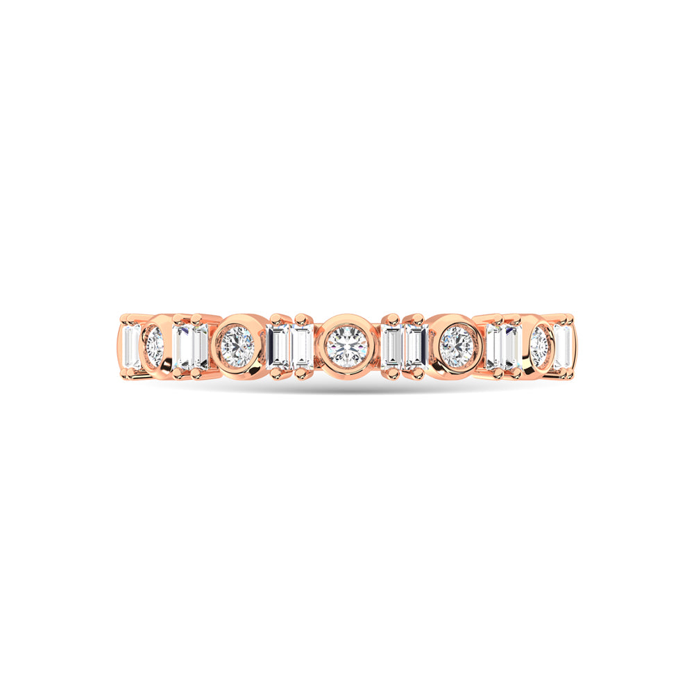 1/4 ct. 14k rose gold diamond. total stackable band