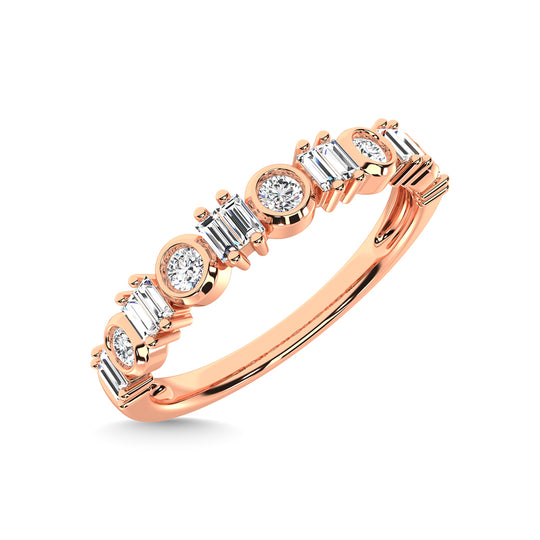 1/4 ct. 14k rose gold diamond. total stackable band