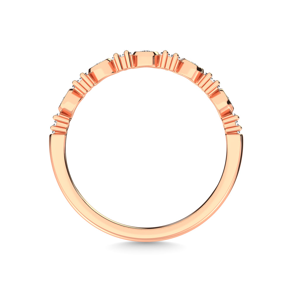 1/4 ct. 14k rose gold diamond. total stackable band
