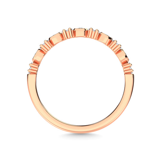 1/4 ct. 14k rose gold diamond. total stackable band