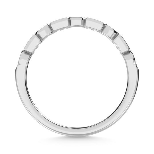 Diamante de oro blanco de 14 quilates de 1/4 qt. total Banda de pila