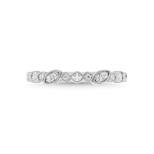 1/6 Ct. Tw. Diamond Stackable Band in 10K White Gold
