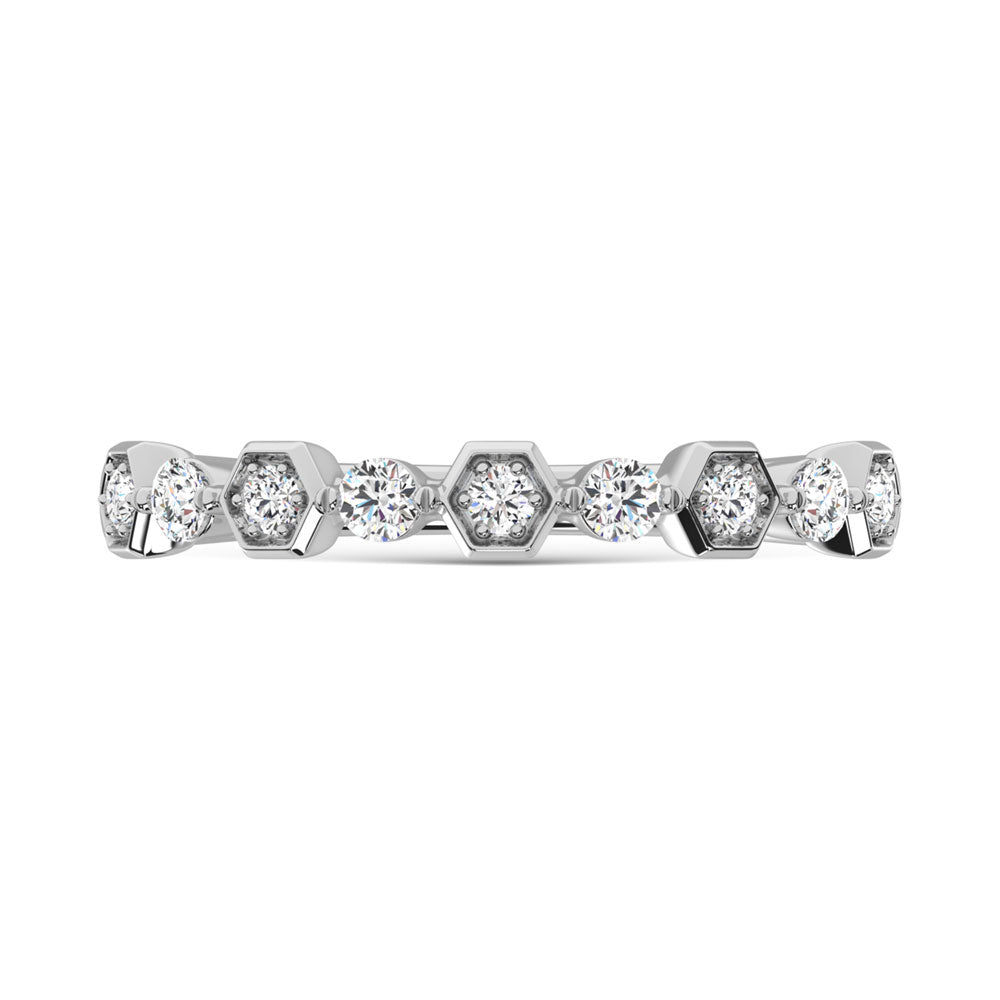 1/4 ct. 14K White Gold Diamond Stack Band