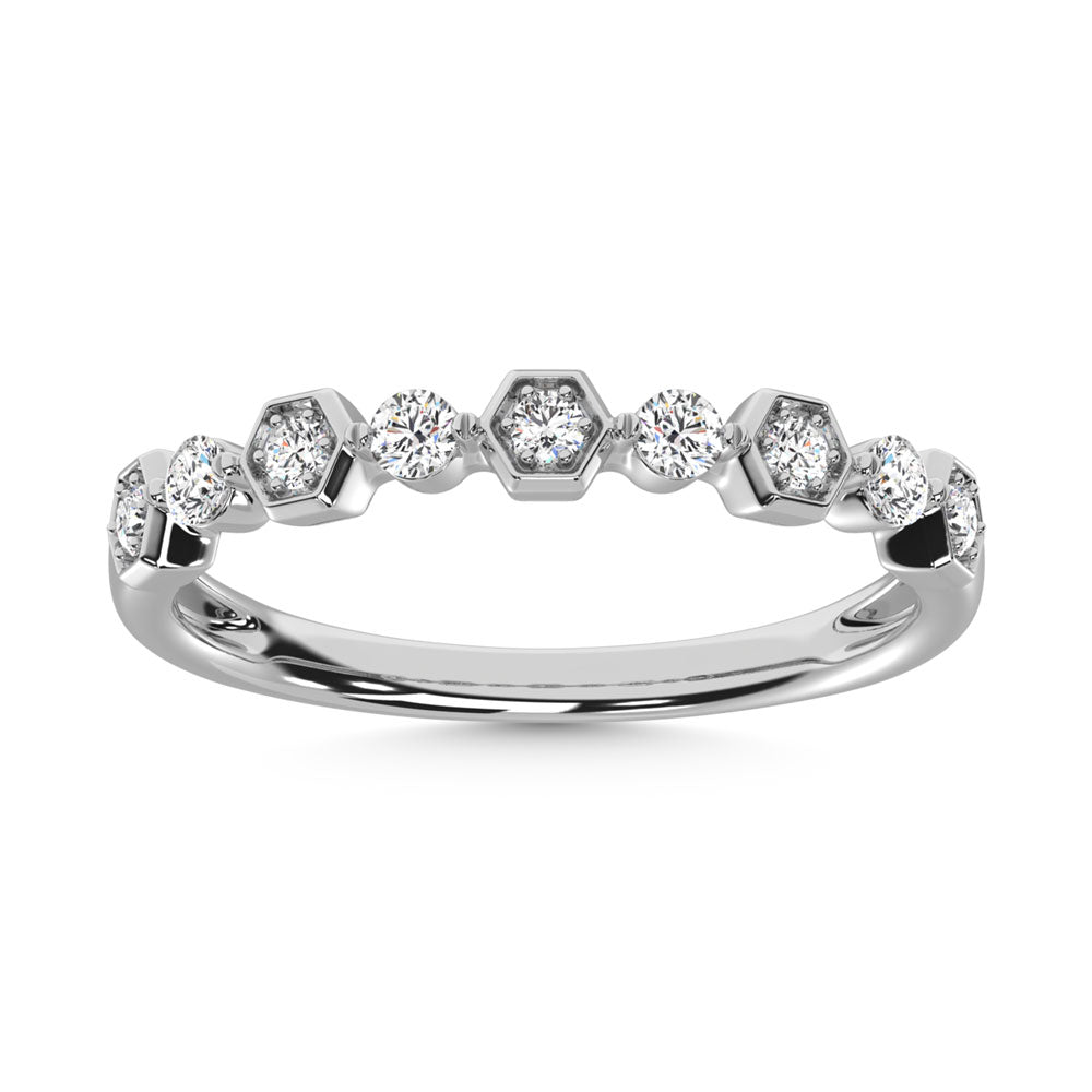 1/4 ct. 14K White Gold Diamond Stack Band