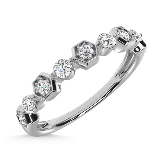 1/4 ct. 14K White Gold Diamond Stack Band