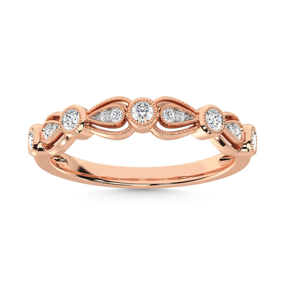 1/4 ct. 14K Rose Gold Diamond Stack Band