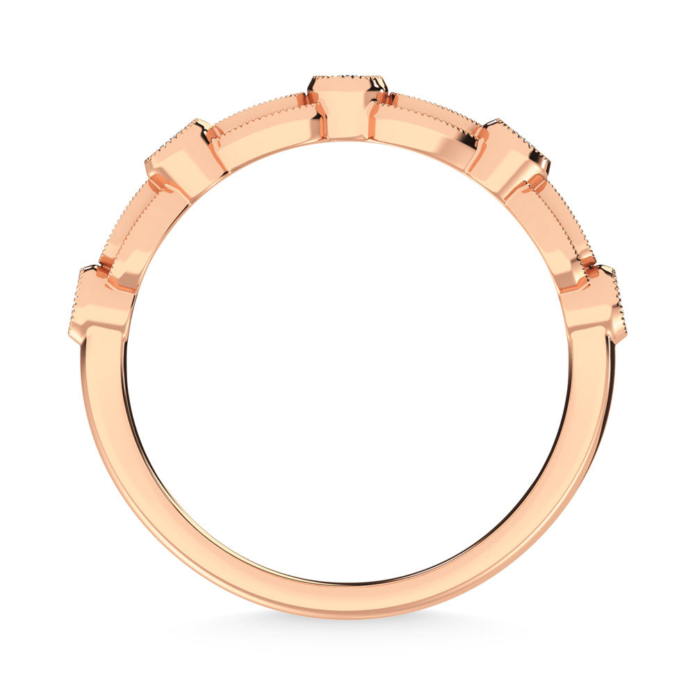 1/4 ct. 14K Rose Gold Diamond Stack Band