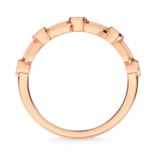 1/4 ct. 14K Rose Gold Diamond Stack Band