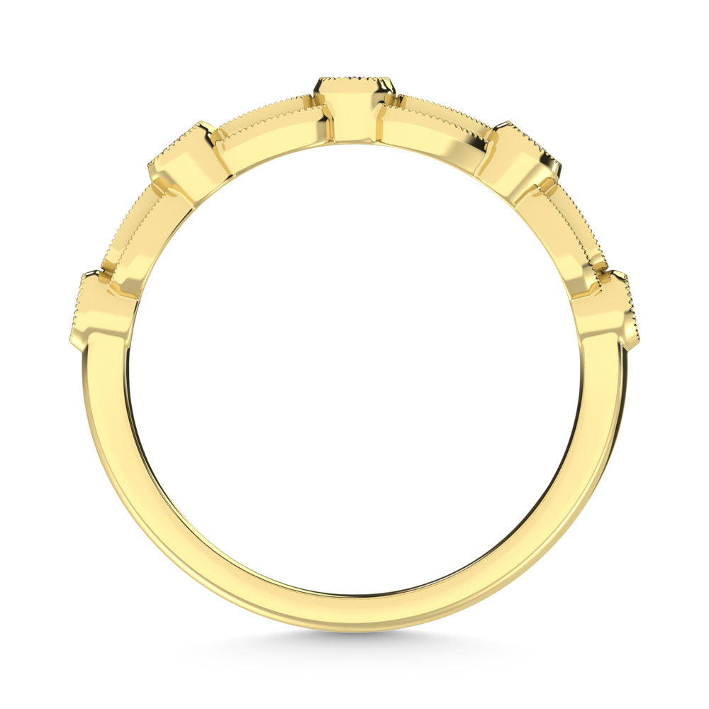 Diamante de oro amarillo de 14 quilates de 1/4 qt. total Banda de pila