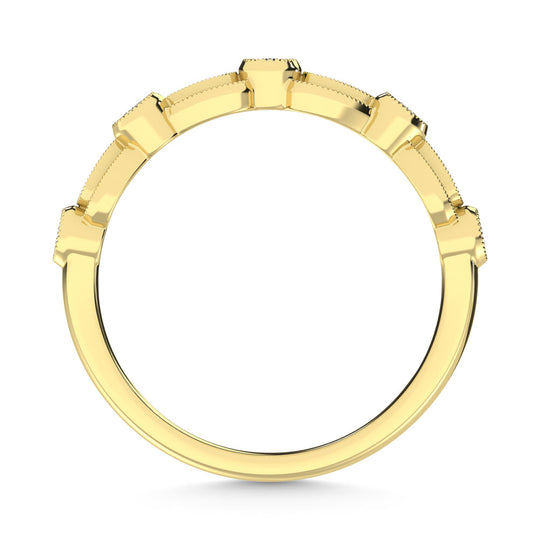 Diamante de oro amarillo de 14 quilates de 1/4 qt. total Banda de pila