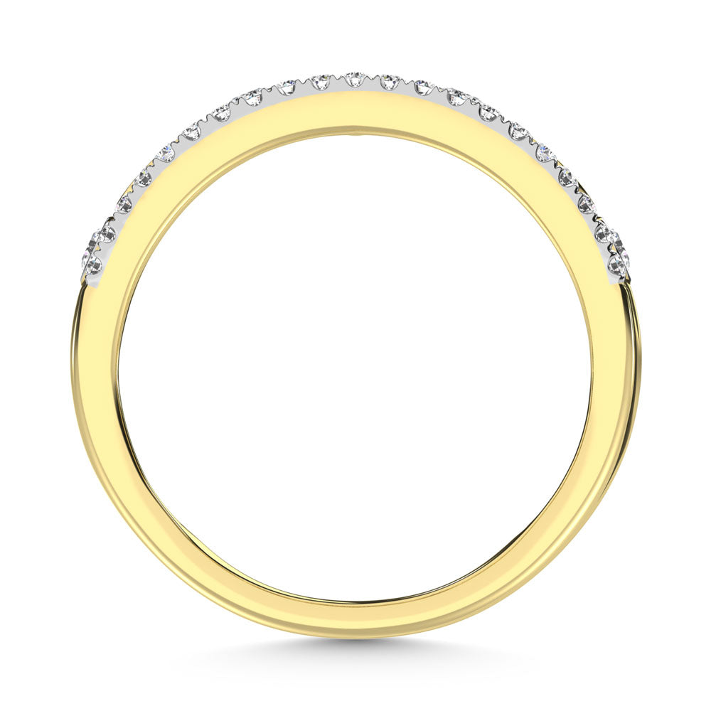 Diamante de oro amarillo de 14 quilates de 1/3 qt. total Anillo apilable