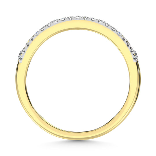 Diamante de oro amarillo de 14 quilates de 1/3 qt. total Anillo apilable