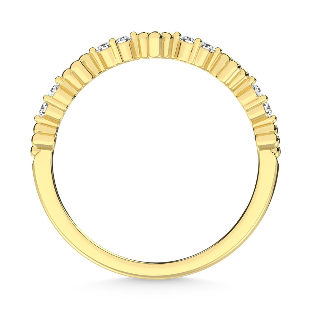 1/6 carat total 14k yellow gold diamond stackable ring