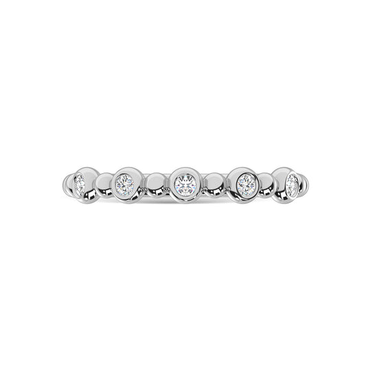 14K White Gold Diamond 1/6 ct tw. Stackable band