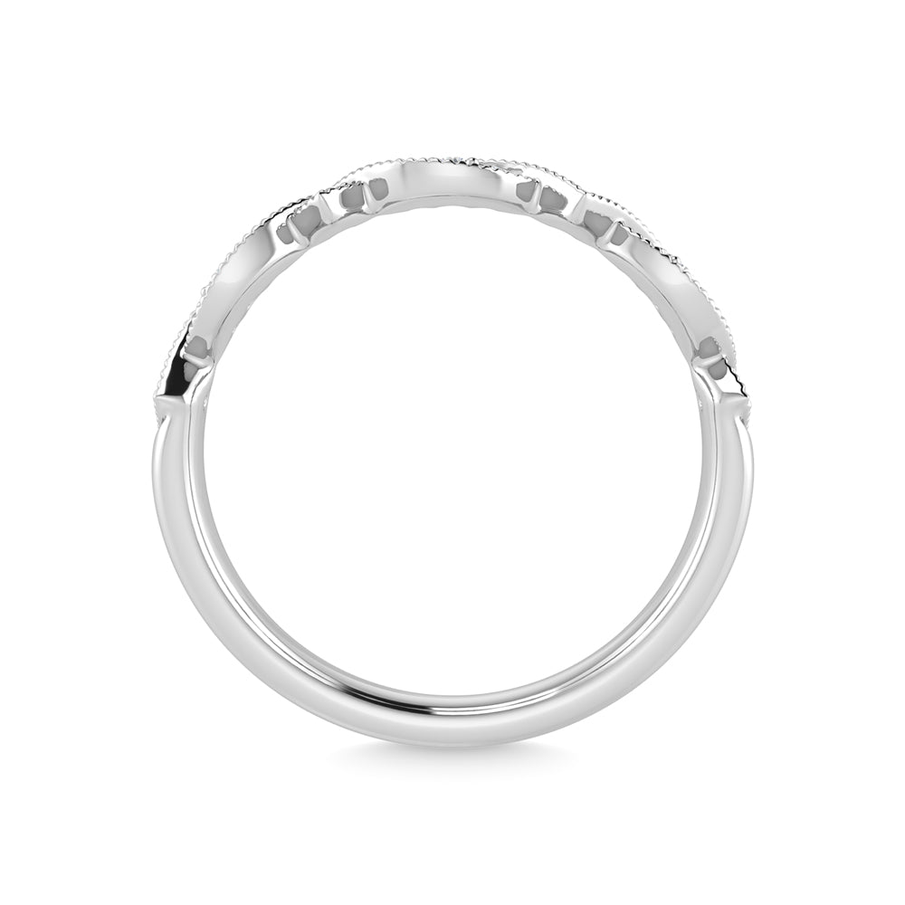 1/6 carat total 14k white gold diamond stackable ring