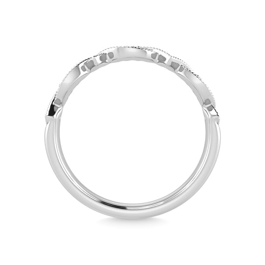 1/6 carat total 14k white gold diamond stackable ring