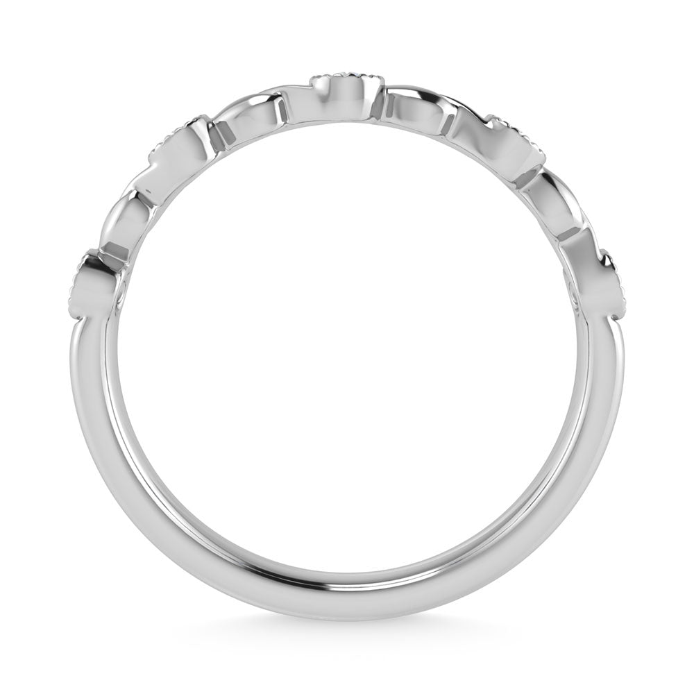 10K White Gold Diamond 1/10 ct tw. Stackable band