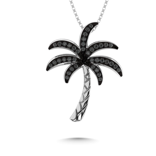 1/10 carat total 14K white gold diamond fashion pendant