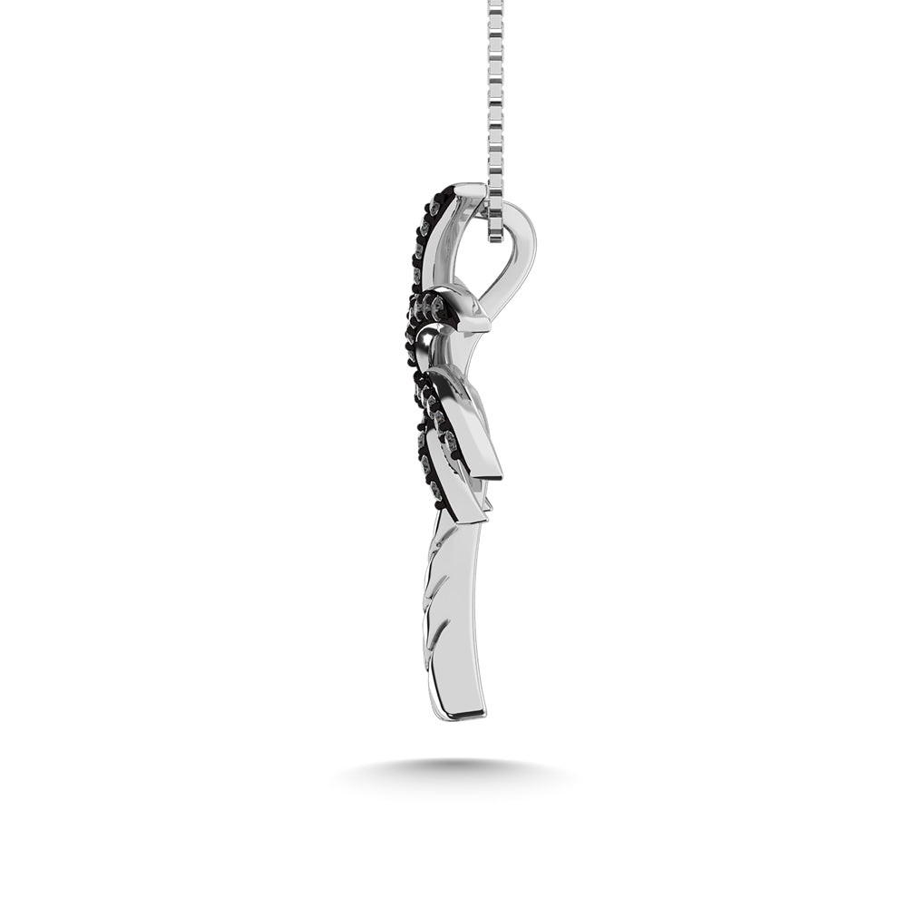 1/10 carat total 14K white gold diamond fashion pendant