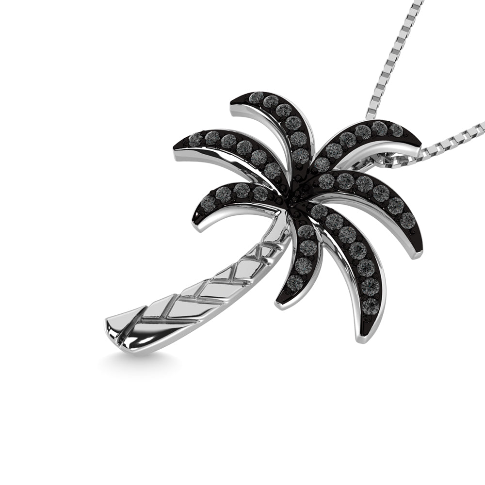 1/10 carat total 14K white gold diamond fashion pendant
