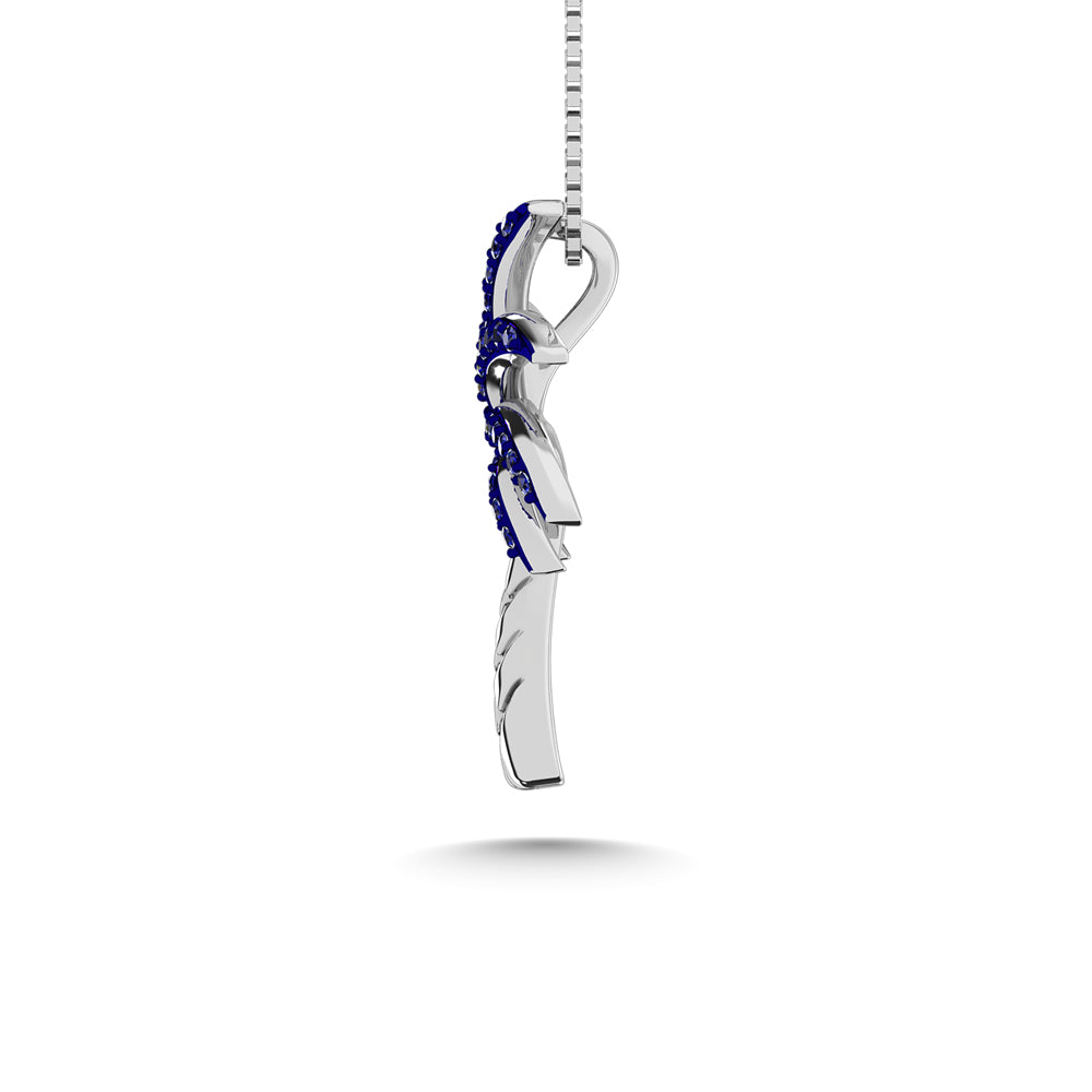 1/10 carat total 14K white gold diamond fashion pendant
