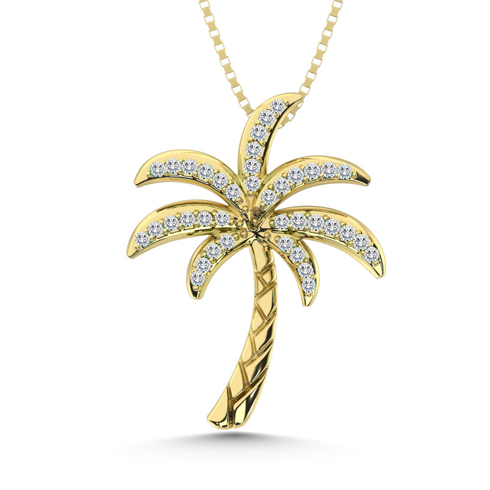 1/10 carat total 14K white gold diamond fashion pendant