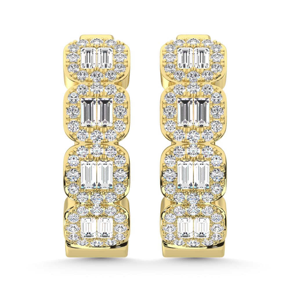1/2 ct. 14K Yellow Gold Diamond Fashion Earrings