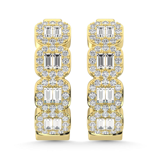 1/2 ct. 14K Yellow Gold Diamond Fashion Earrings