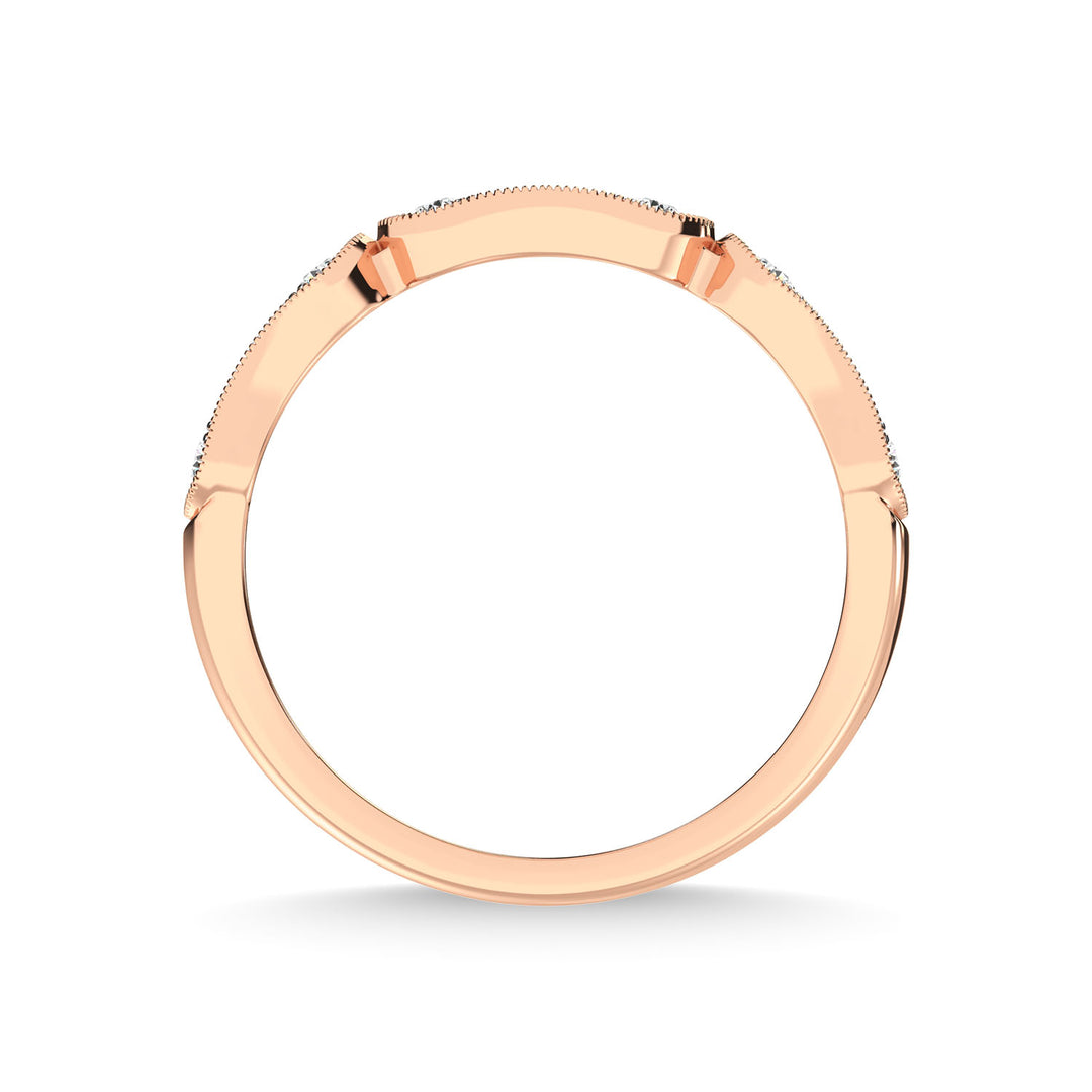 Diamante en oro rosa de 14 quilates de 1/4 qt. total Anillo de aniversario