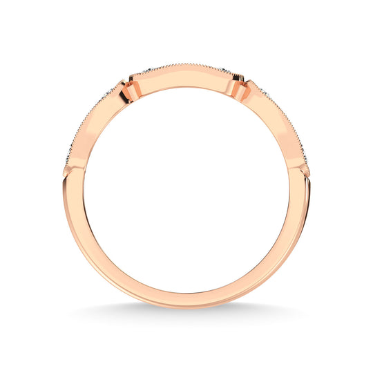Diamante en oro rosa de 14 quilates de 1/4 qt. total Anillo de aniversario