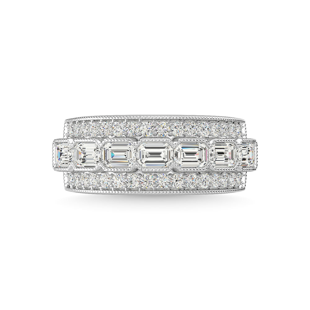 Anillo de Moda  con Diamantes de 1 5/8 qt en Oro Blanco de 14k