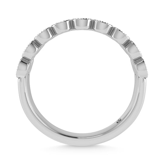 14K White Gold Diamond 1/20 ct tw. Stackable band