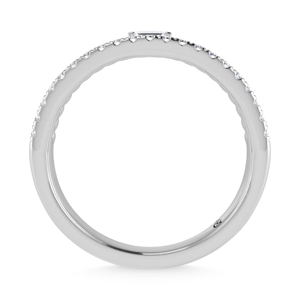 14K White Gold Diamond 1/6 ct tw. Stackable band